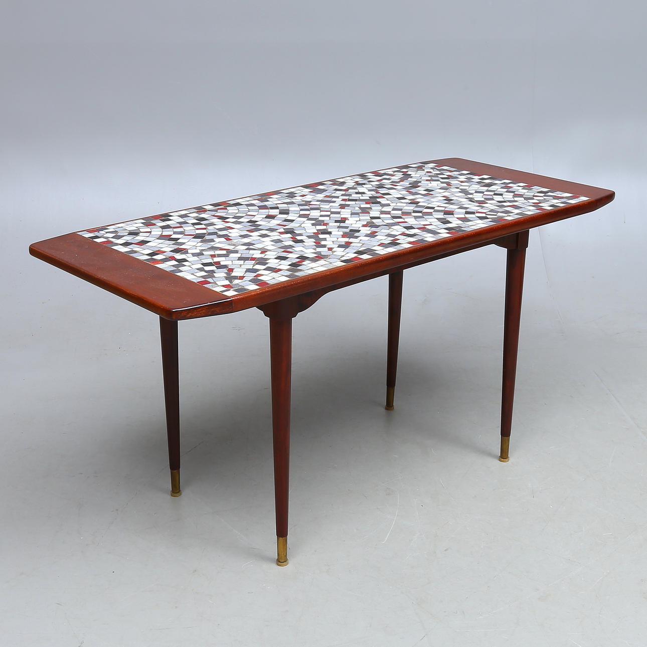 COFFEE TABLE, with mosaic top, EJM, 1950s/1960s.