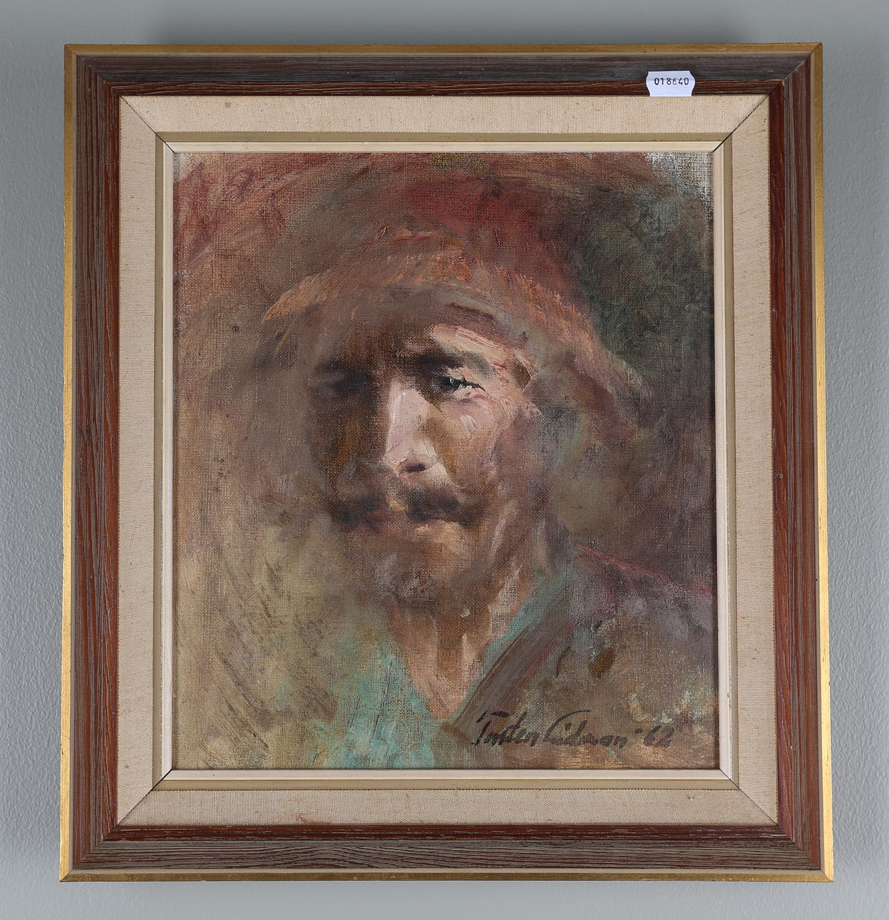 TORSTEN LIDMAN. Porträtt, olja på duk, signerad och daterad -62.