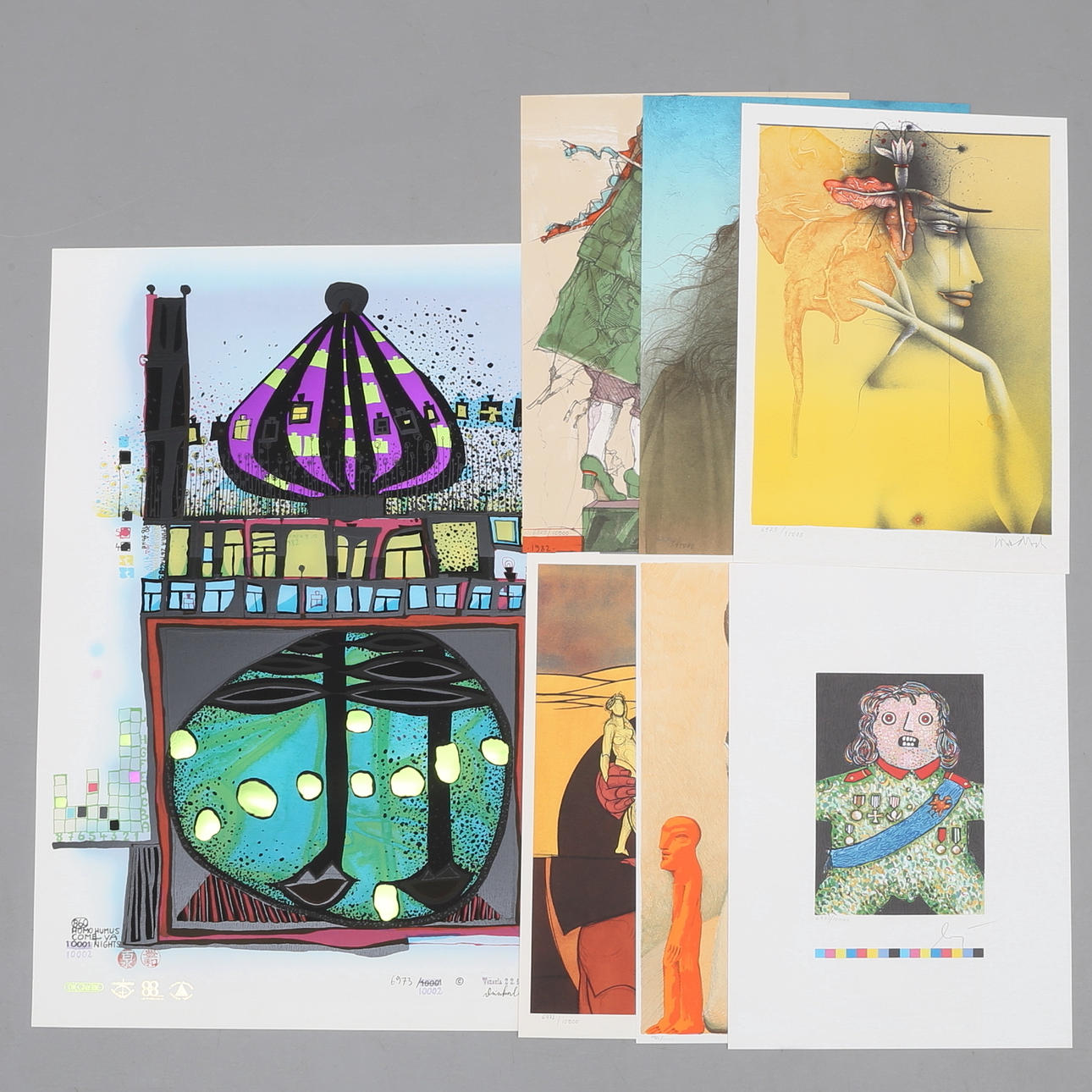 DIE KUNST DER GRAFIK, mapp med 7 grafiska blad.