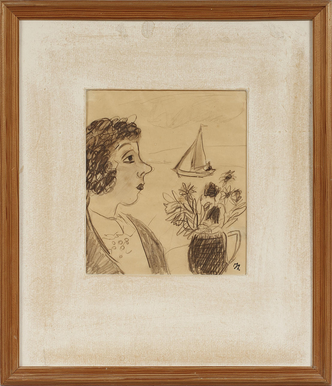 IVAN IVARSON (1900-1939). teckning, monogramstämplad.