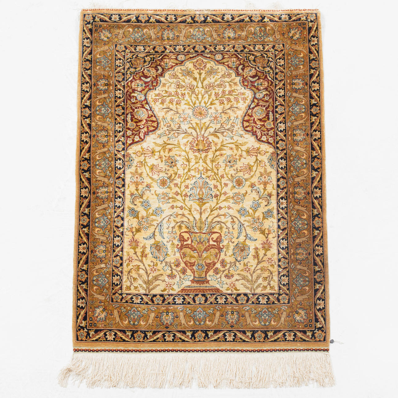 ORIENTALISCHER TEPPICH, wohl Türkei, Seide.