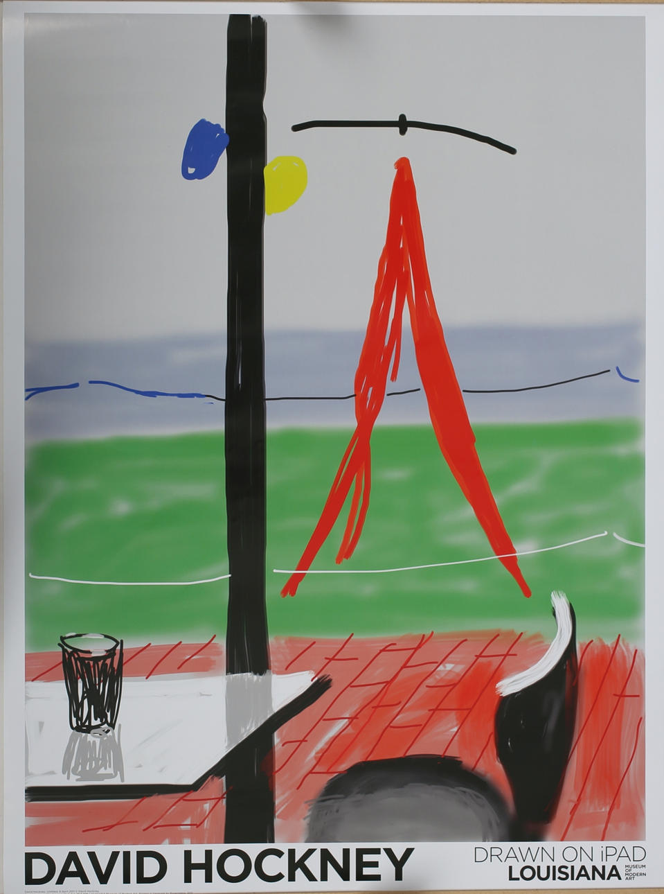 DAVID HOCKNEY. "Untitled 6 april 2011". "Drawn on ipad, Louisiana..". Affisch. Osignerad.