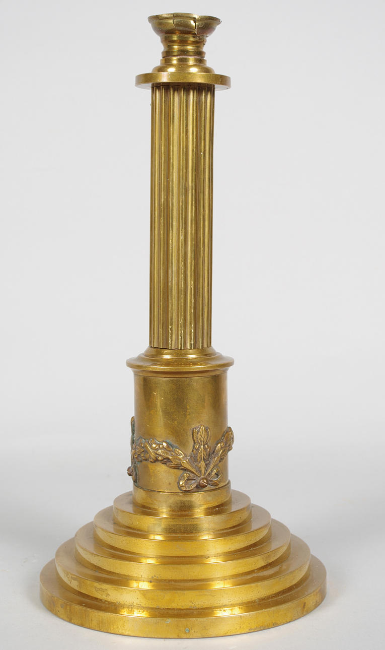 LJUSSTAKE, Skultuna no 41 R, mässing, gustaviansk stil.