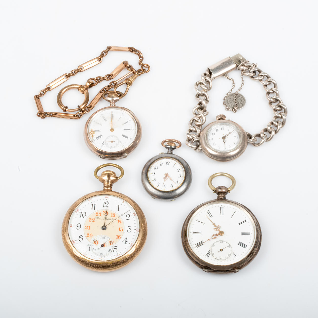 FICK- SAMT MORMORS, 5 Stück, inkl. ein silbernes.