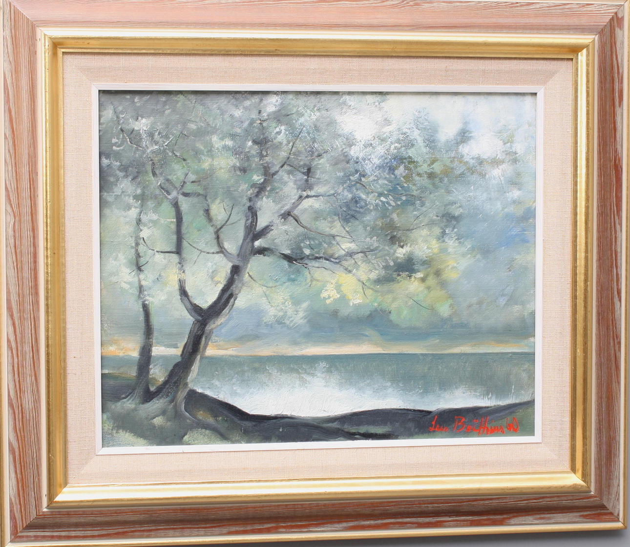 LARS BOETHIUS. tavla, olja pannå, signerad Lars Boethius -60, Kustvy.