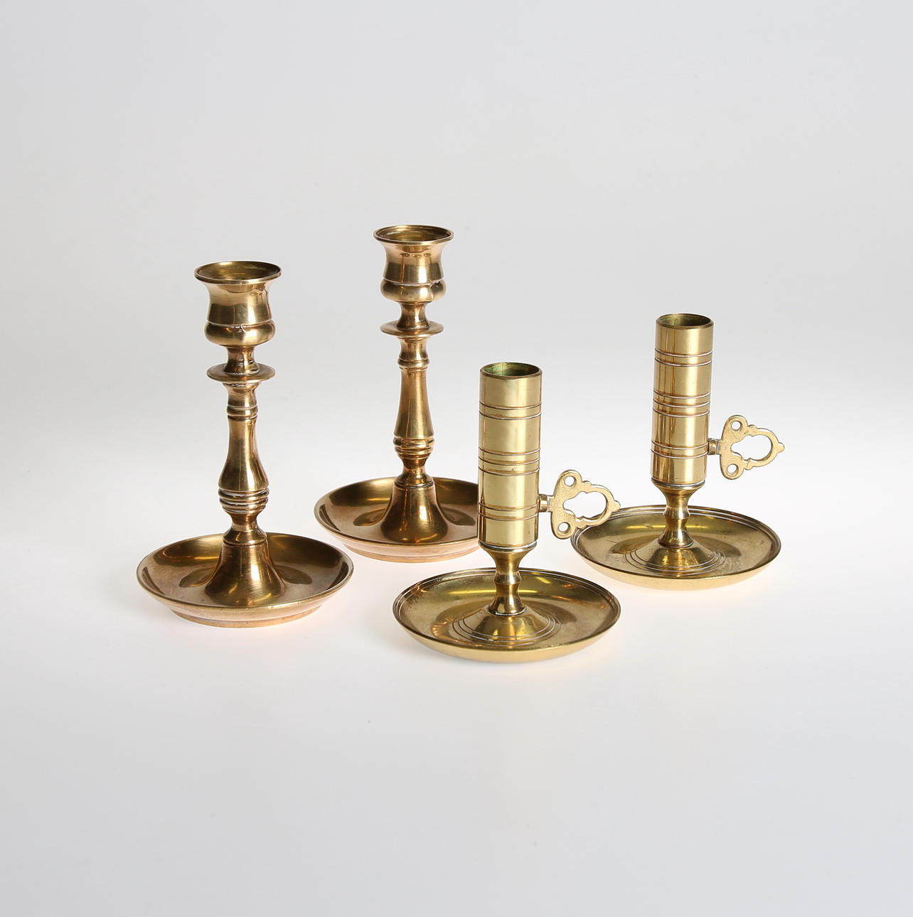 PARTI LJUSSTAKAR, mässing, bl.a. Karlshamn.