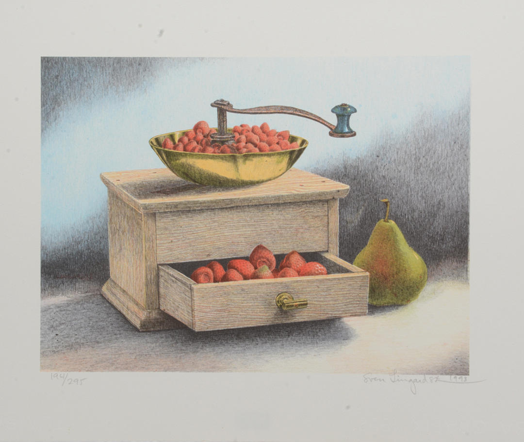 SVEN LINGARDSZ. Jordbær. Litografi.