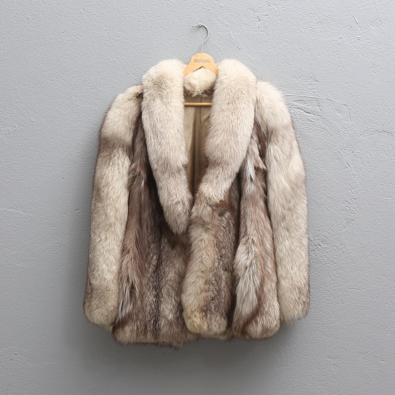 pelsjakke, blå ræv.