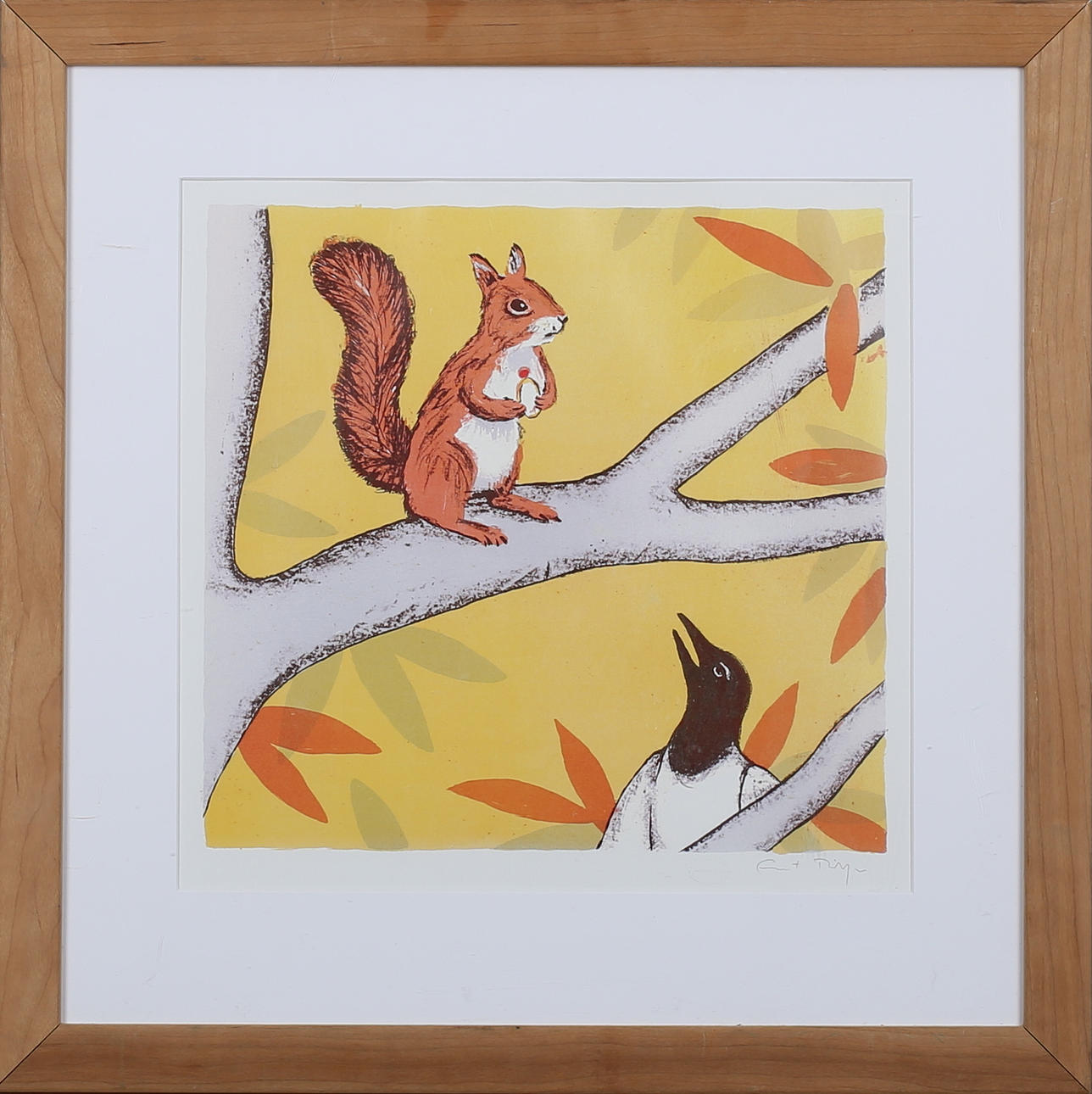 ERNST BILLGREN. "Rubinen". Offsettryck. Signerad i trycket.