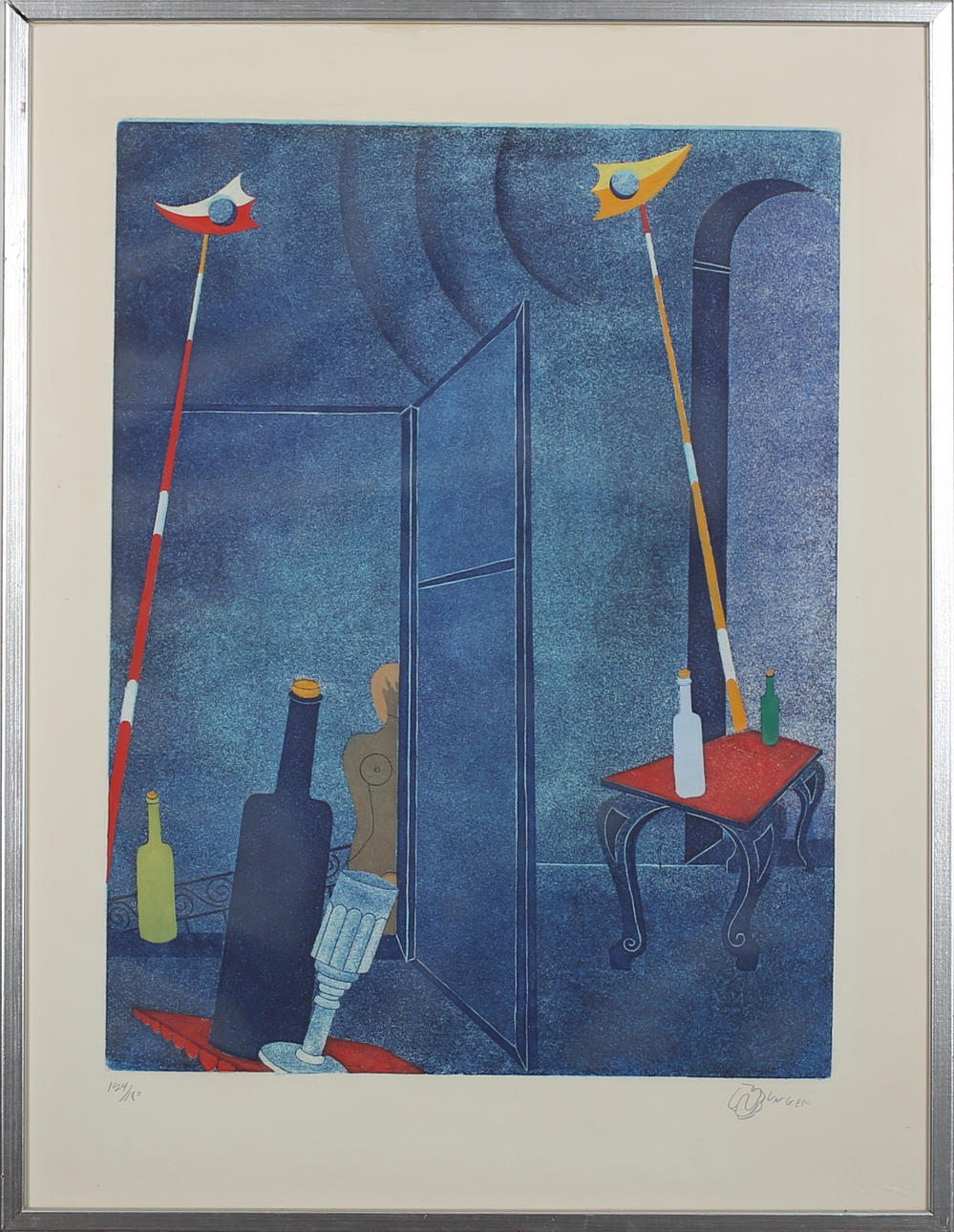 HENRY UNGER. Kompostion. Färgetsning. Signerad 124/180.