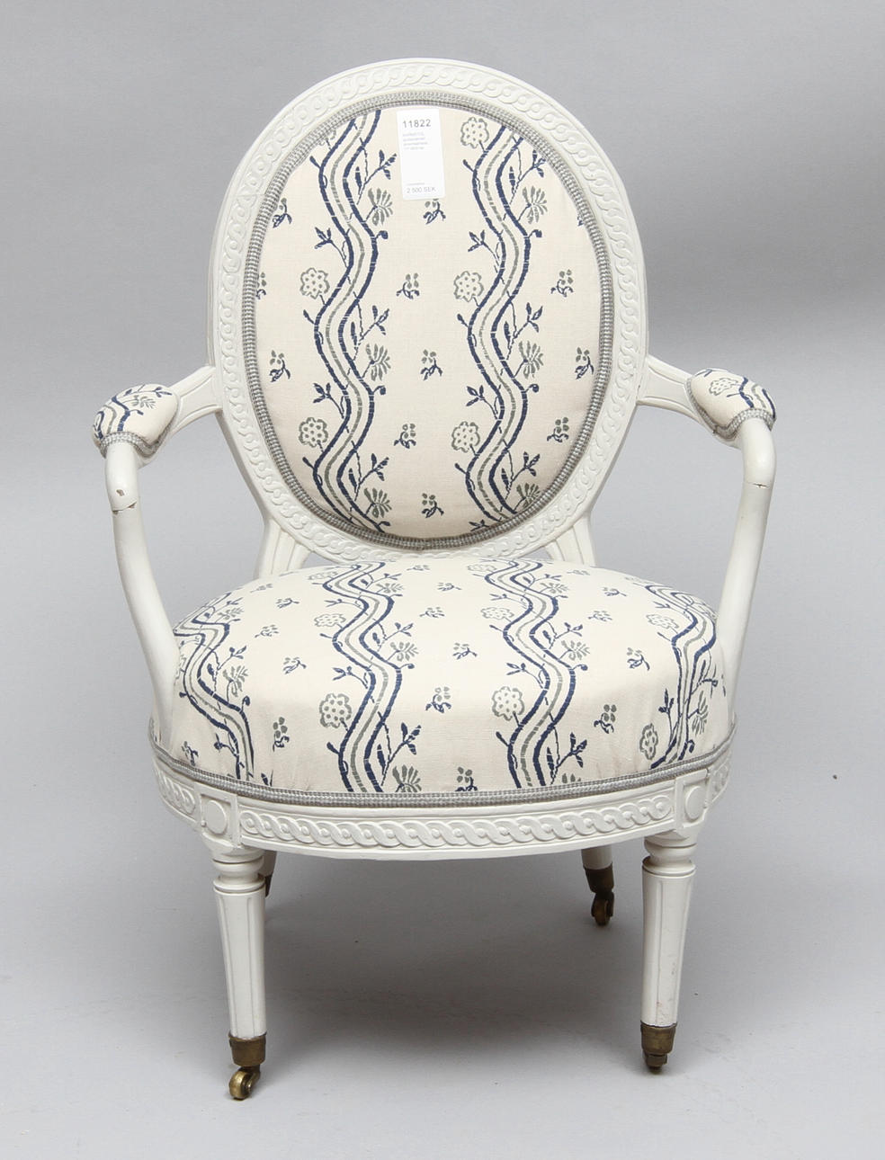 KARMSTOL, gustavianskt provinsarbete, 17/1800-tal.