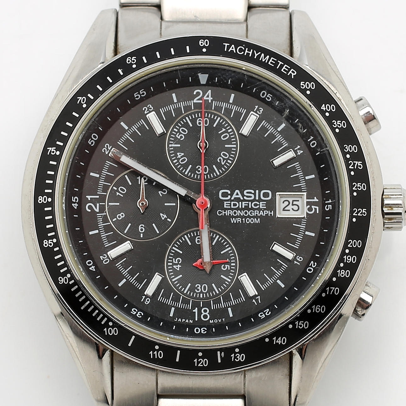 WRIST WATCH, steel, Casio Edifice Chronogaph.