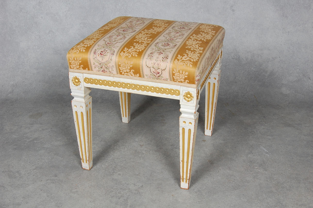 TABURETT, gustavianskstil,1900-tal.