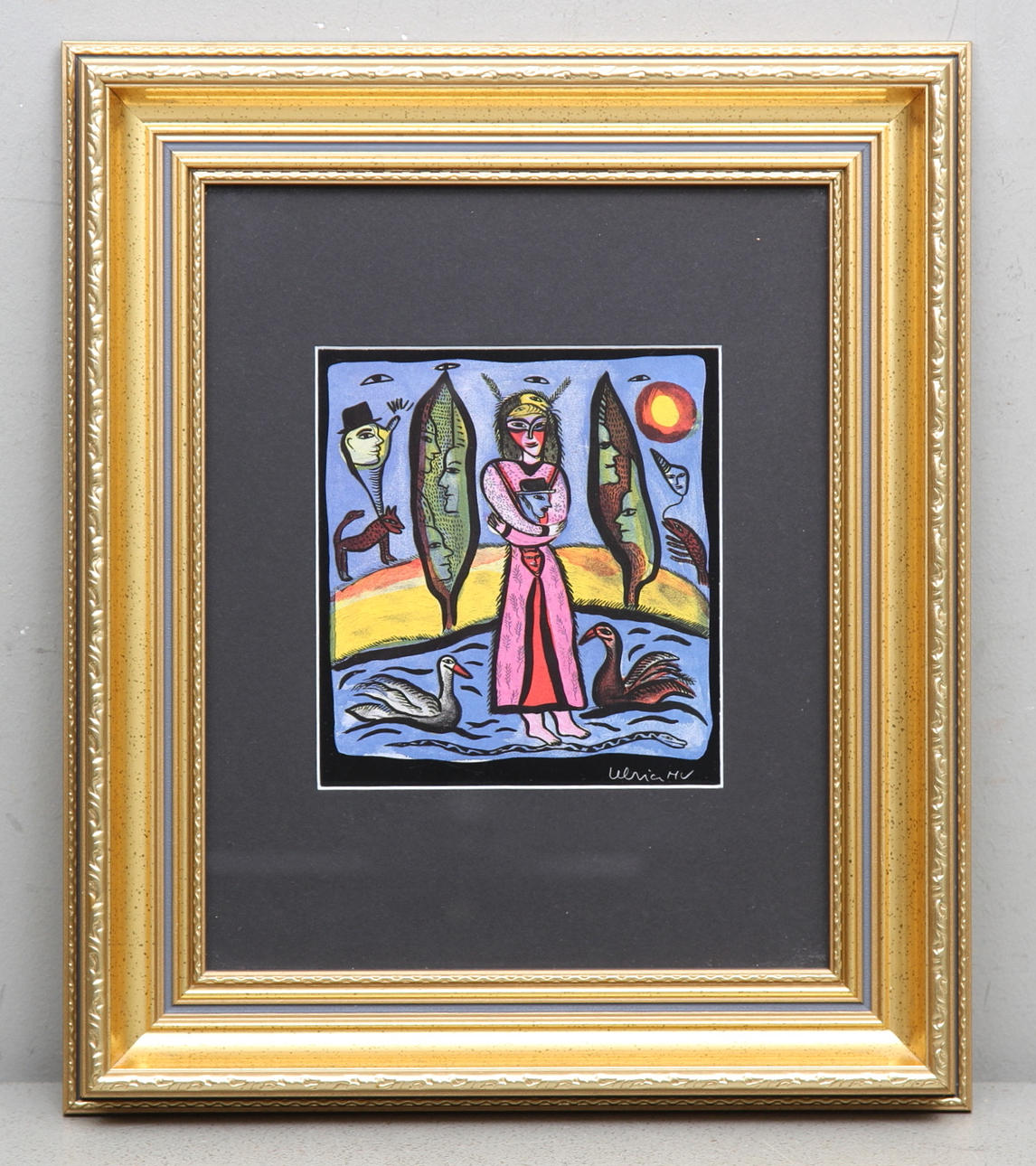 ULRICA HYDMAN-WALLIEN, Ansiktskomposition, tryck.