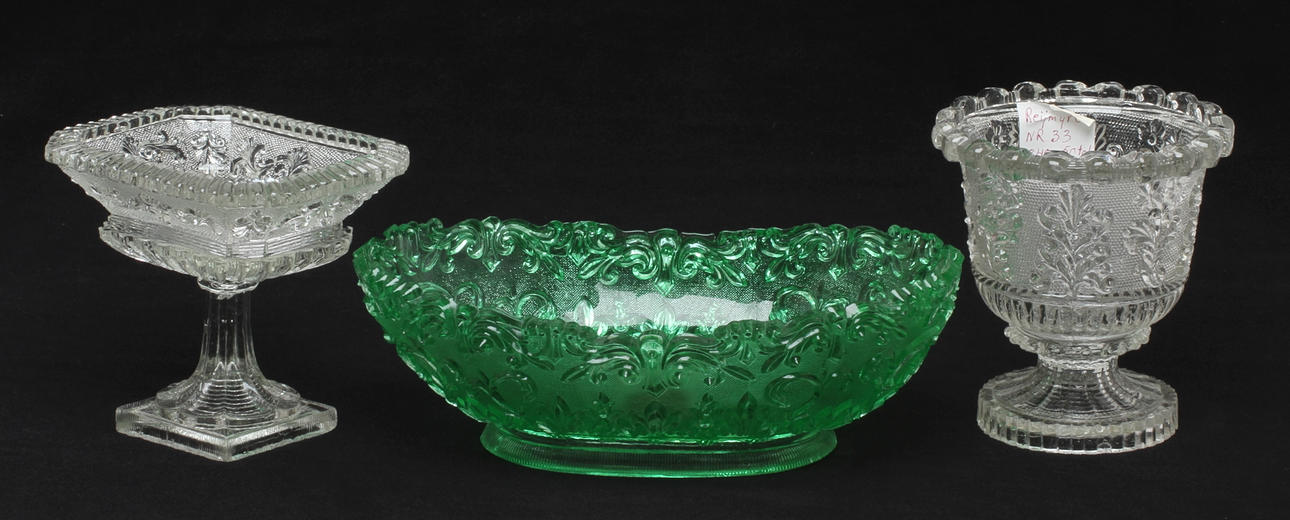 PRESSGLAS, 3 delar, Reijmyre, 1800-tal.