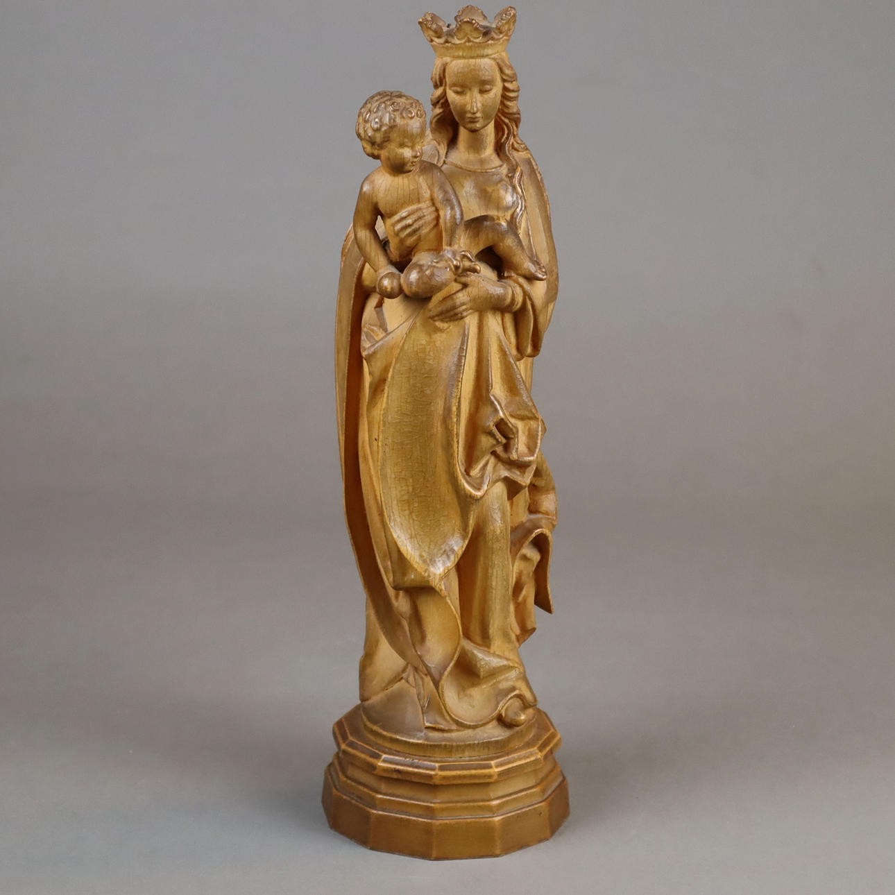 HOLZFIGUR "MADONNA MIT KIND".