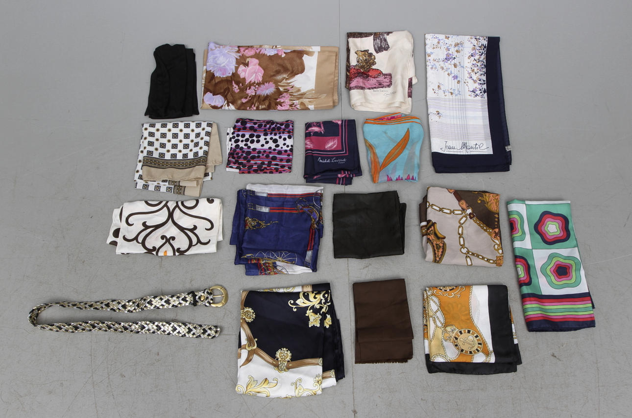 SCARVES, 16 st, bl.a. Jeanne Lanvin och Michel Laurent.