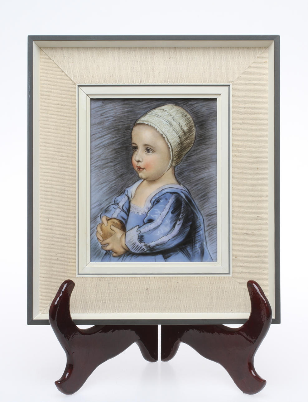 PLAKETT, porslin, Baby Stuart, efter Anton. van Dyck, Rosenthal, Germany.