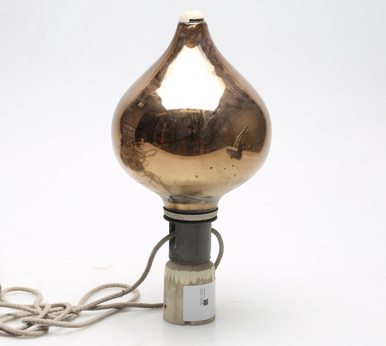 FLAGGSTÅNGSKNOPP, glas, 1950/60-tal.