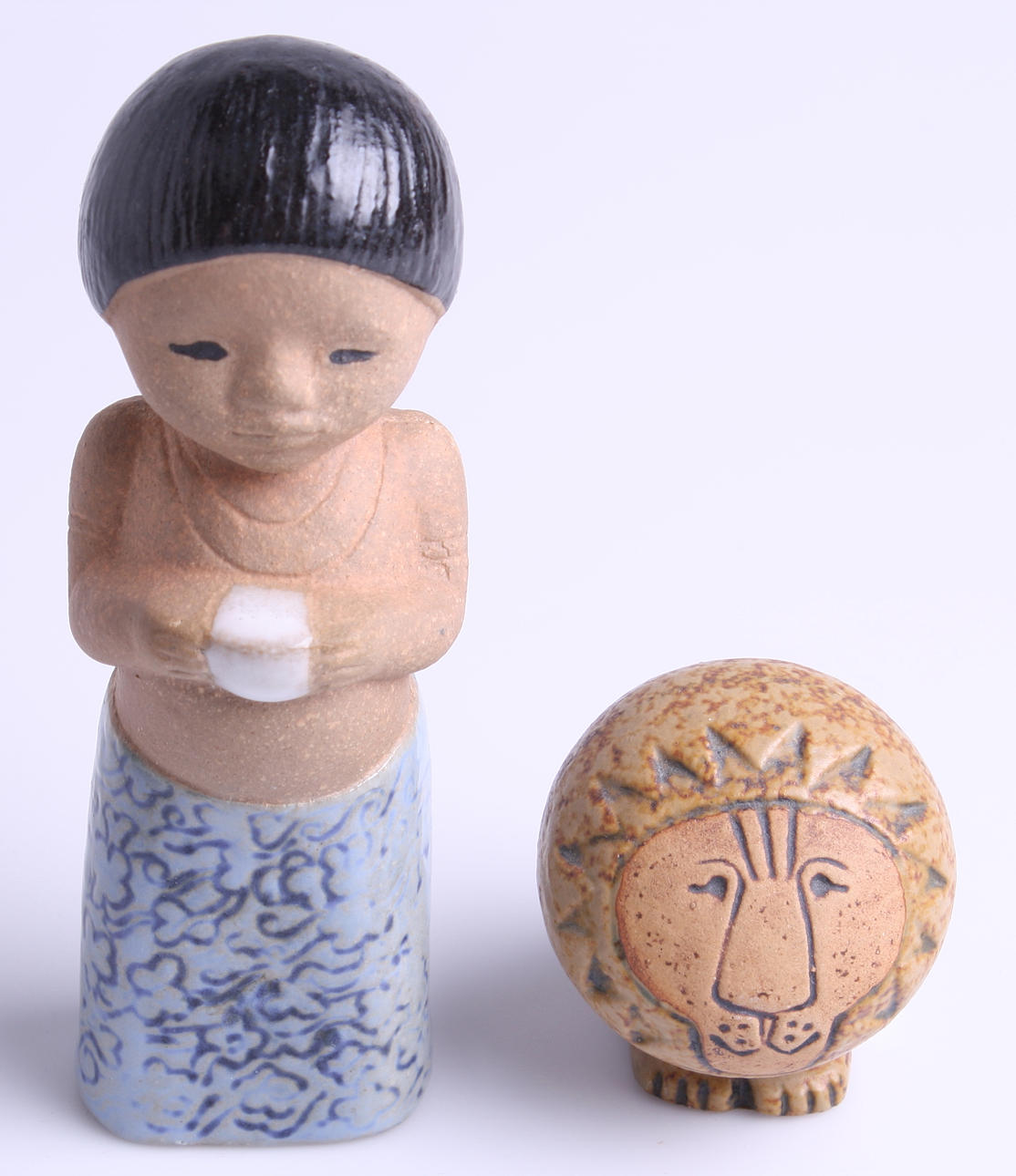 LISA LARSON. figuriner, 2 st, keramik, Lisa Larson - Gustavsberg.