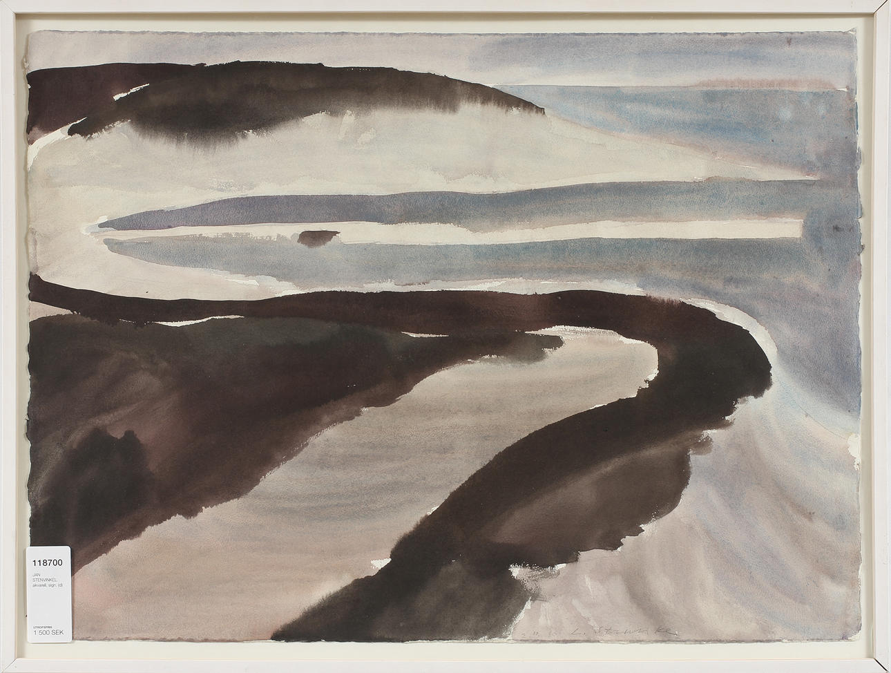 LARIS STRUNKE. akvarell, sign.