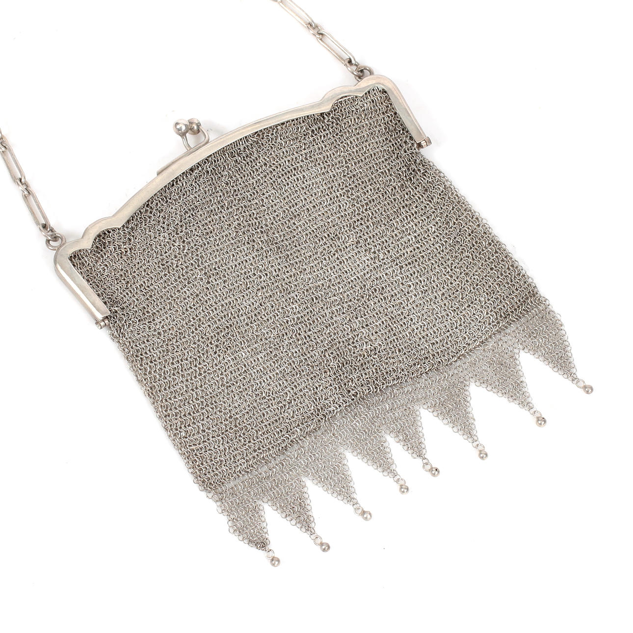 HANDVÄSKA, silver, 1900-tal.