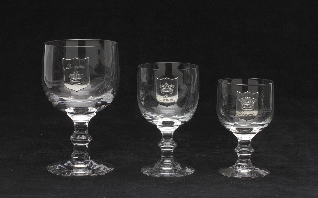 GLASSERVIS, 30 delar, Frankrike, 1900-tal.