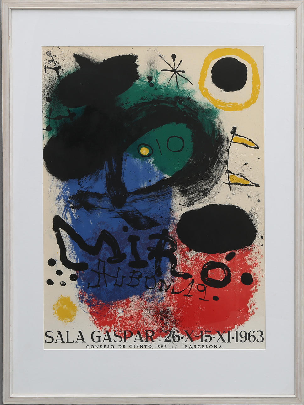 JOAN MIRO, AFTER, EXHIBITION POSTER, 1963.