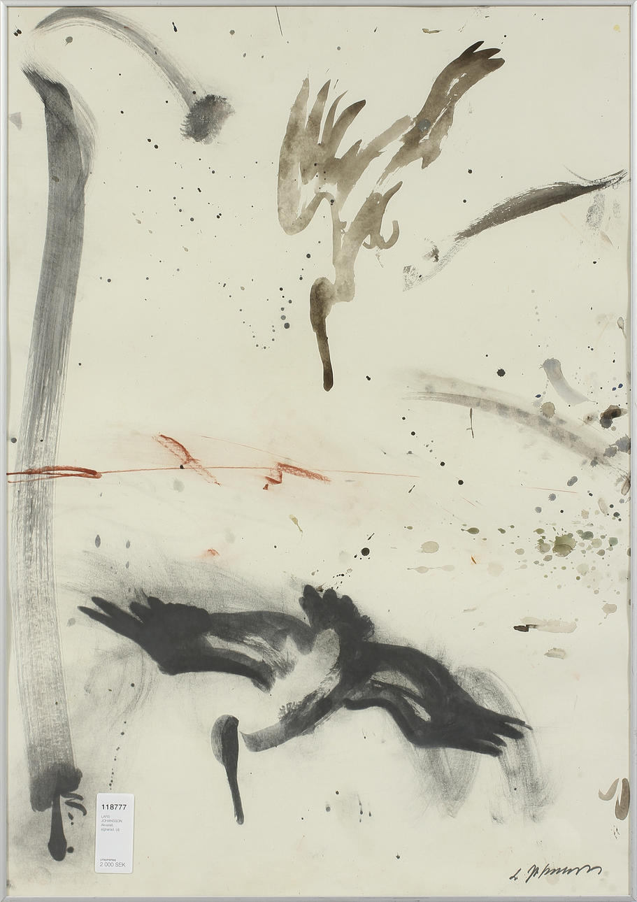 LARS JOHANSSON. Akvarell, signerad.