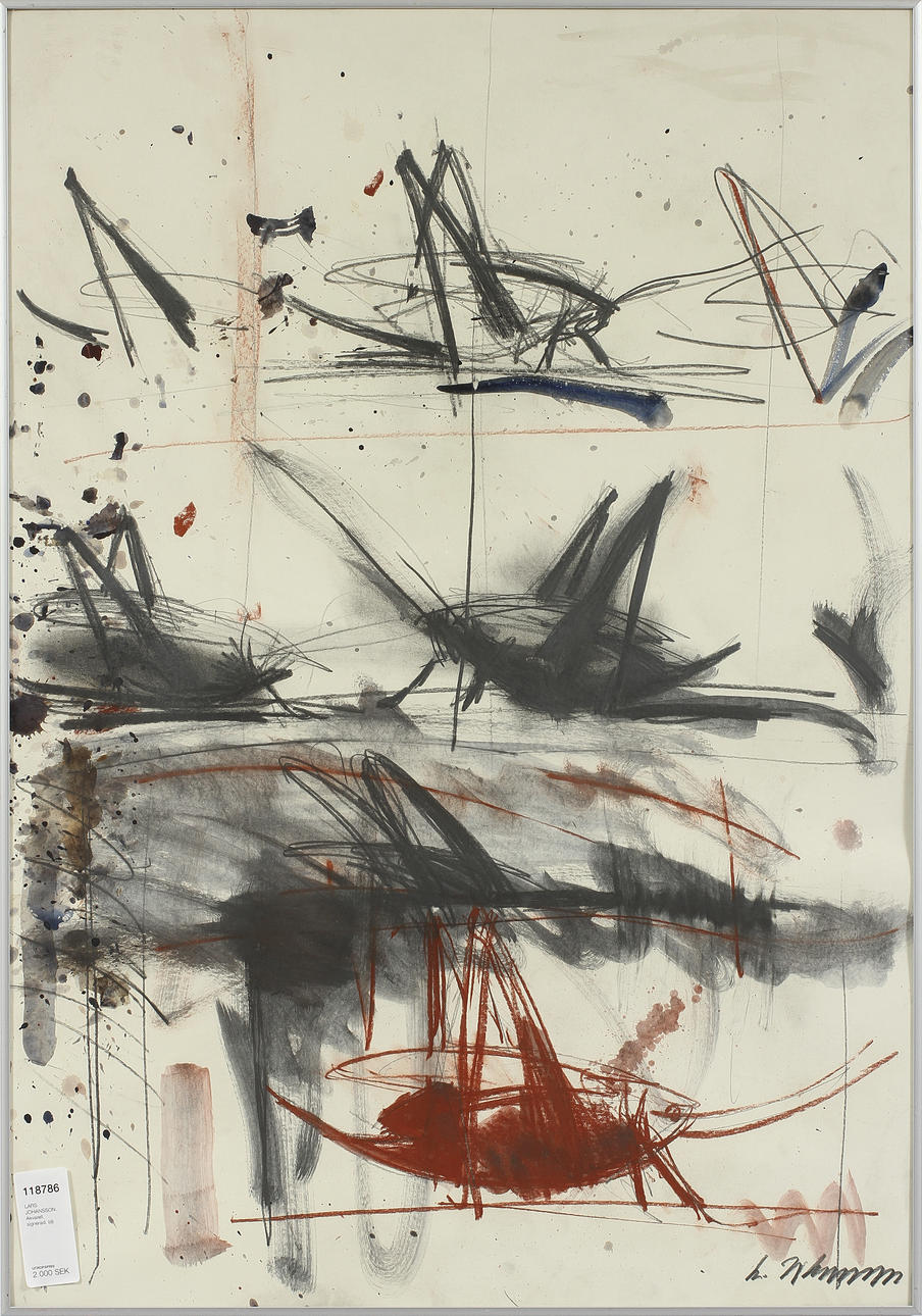 LARS JOHANSSON. Akvarell, signerad.