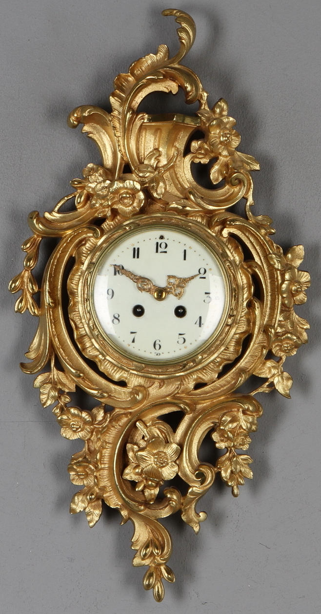 VÄGGPENDYL, rokokostil, Japy Freres, Frankrike, omkring 1900.