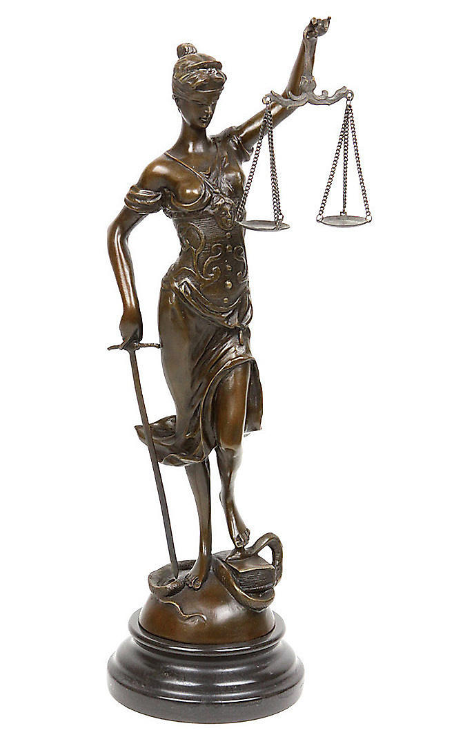 JUSTICIA, BRONCE, FIGURA DE BRONCE.