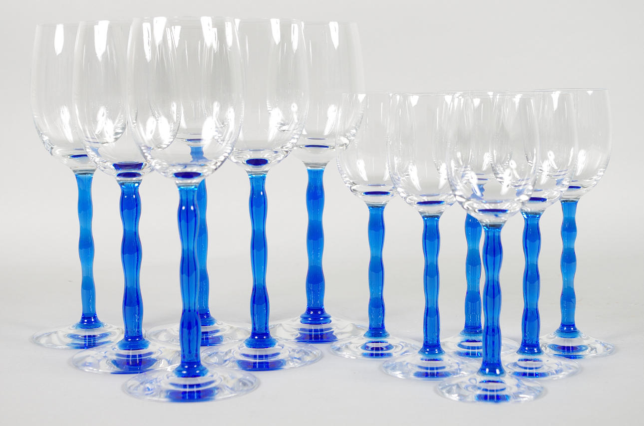 GLAS, 6+6 stycken, "Nobel", Gunnar Cyrén Orrefors.