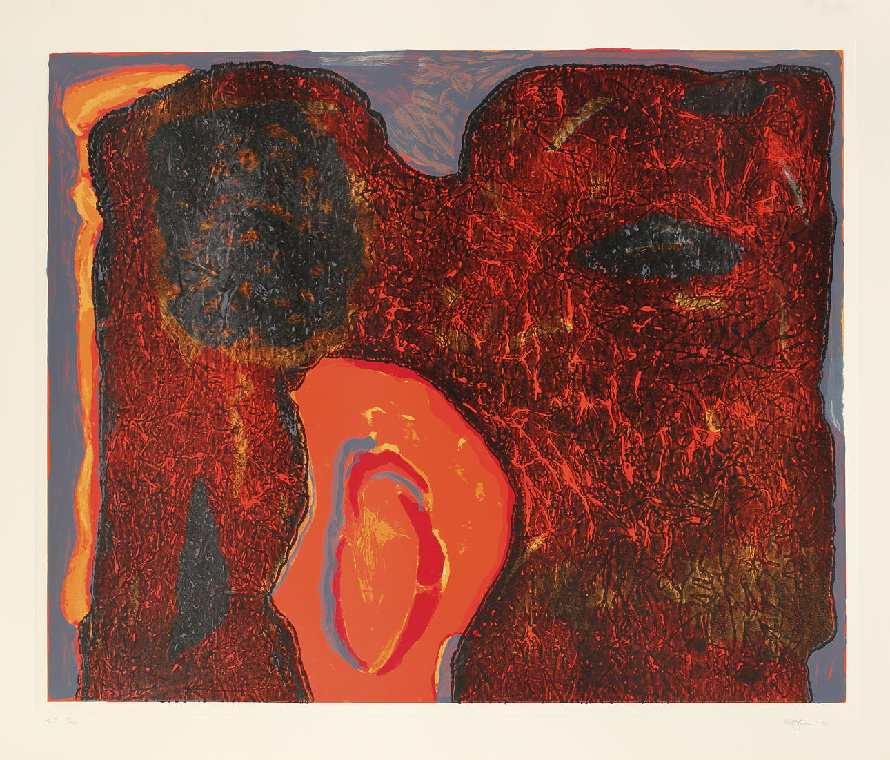 ROLF HANSSON. färgserigrafi, signerad och numrerad 3/10. Daterad -91. Artist Proof.