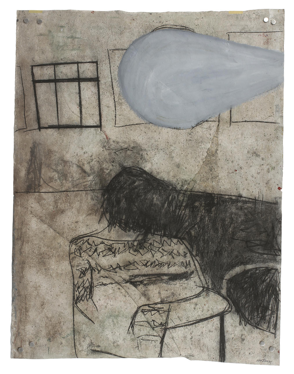 MAX BOOK. blandteknik på papper, sign.