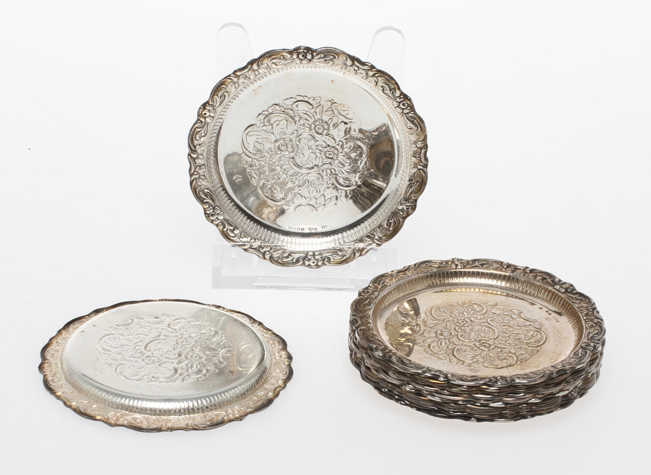COASTERS, 12 st, silver, MAB, 1948.