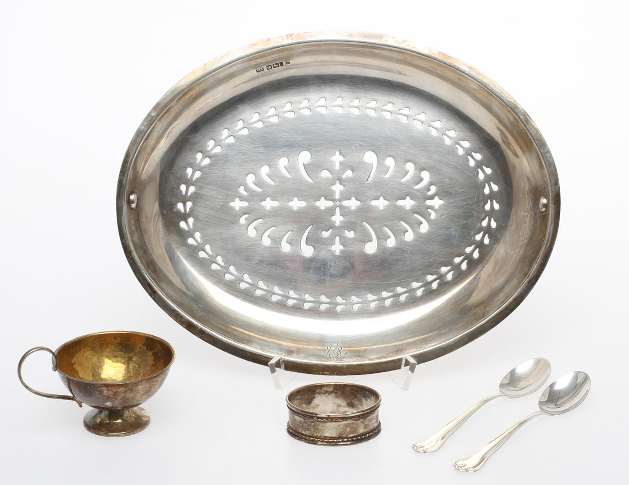 PARTI SILVER, 5 delar. Tot vikt ca 354 gram.