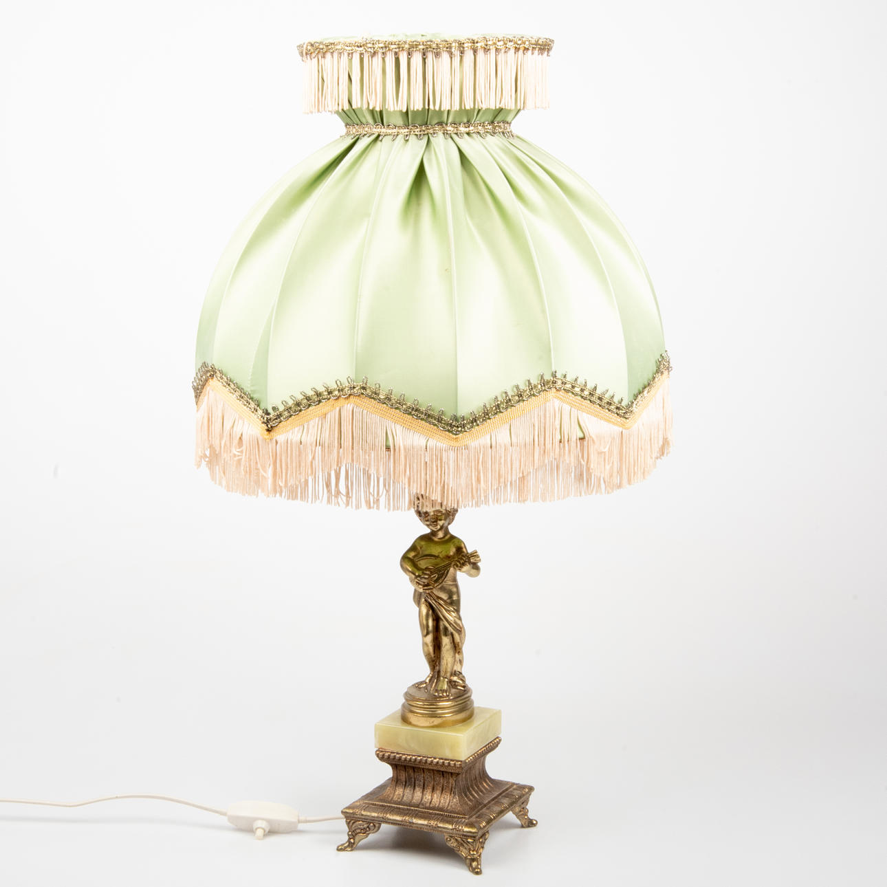 TABLE LAMP, gilded metal/onyx, rococo style.