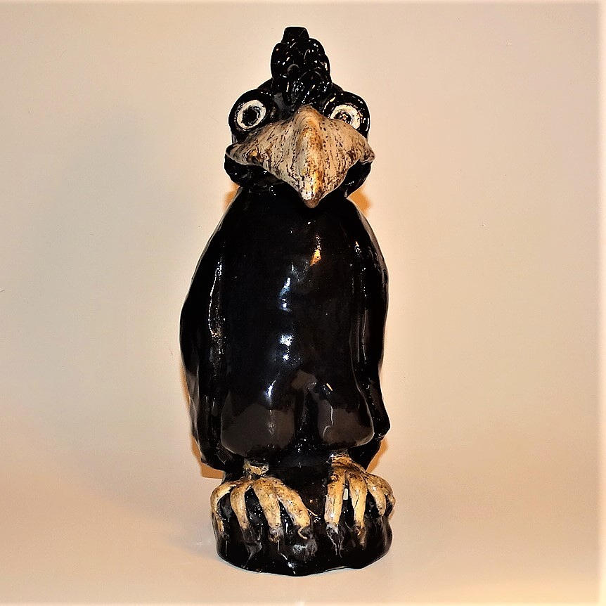 TONPLASTIK: MOTIV RABE, etwa 1970.