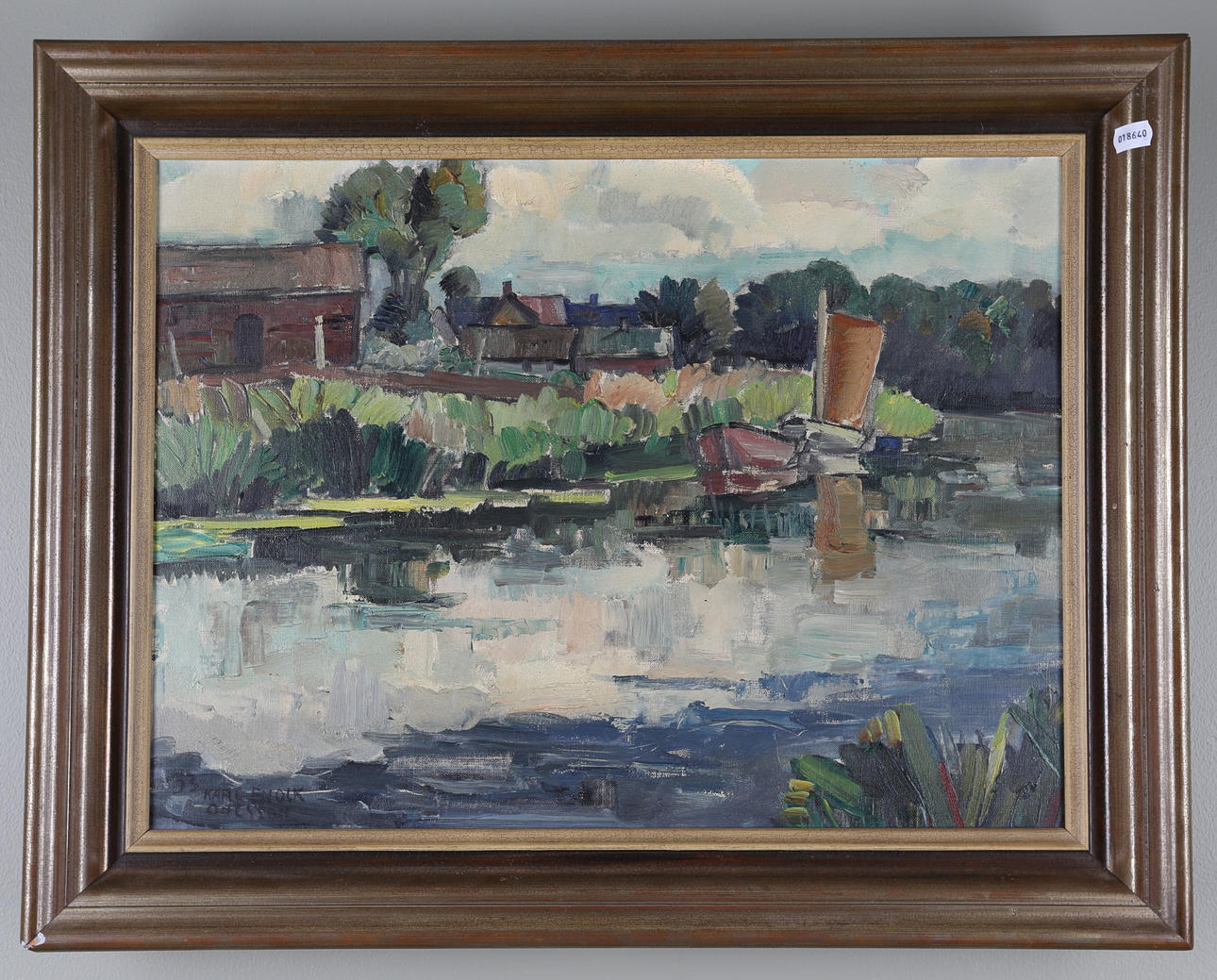 KARL ENOCK OHLSSON. "Vattendrag", Olja på duk, signerad och daterad -33.