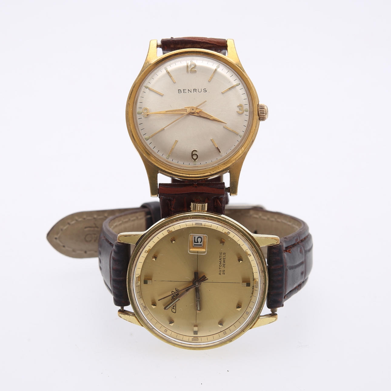 WRIST WATCH, 2 pcs, Chronotime, Benrus.