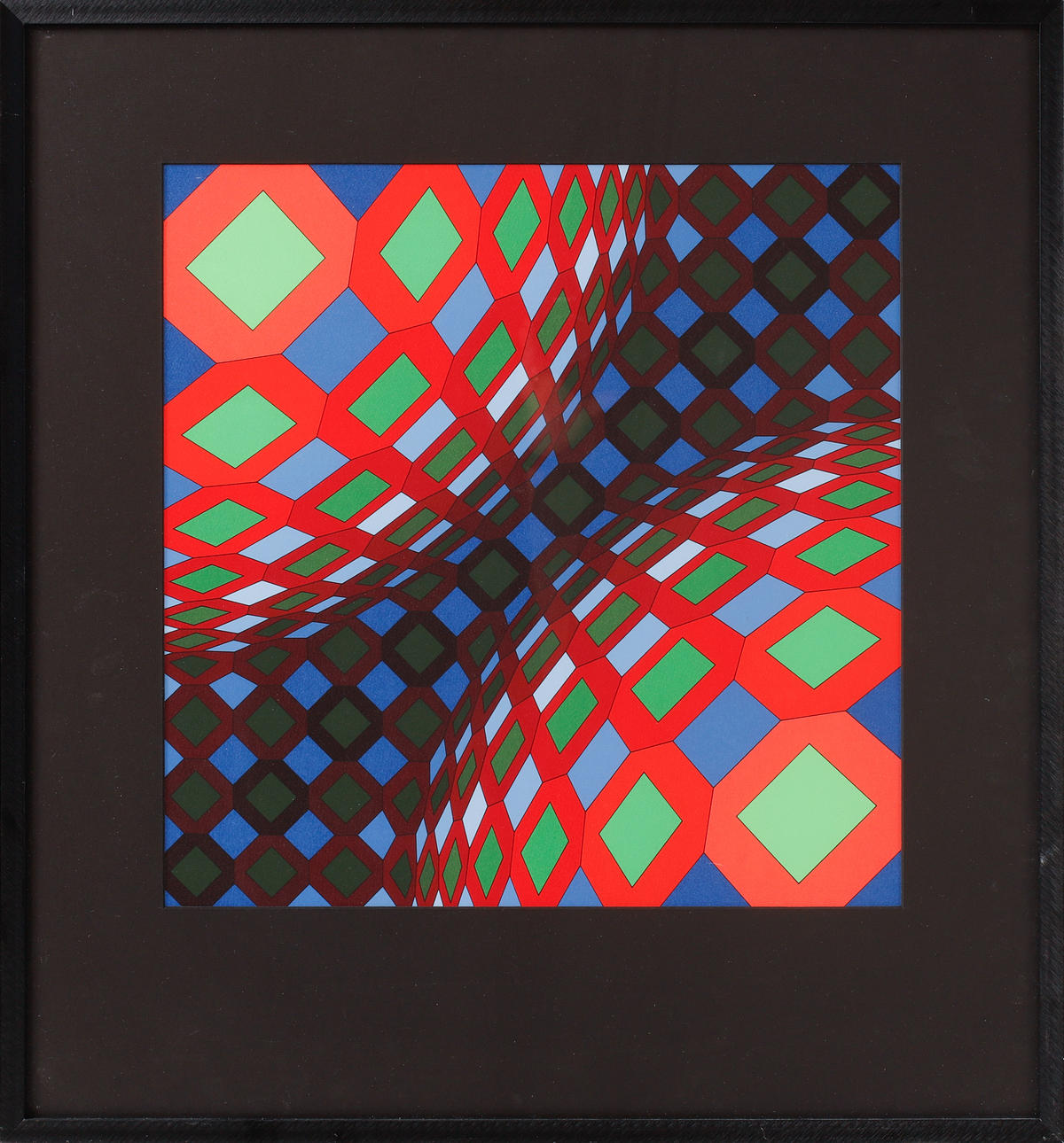VICTOR VASARELY, composition, color lithograph.