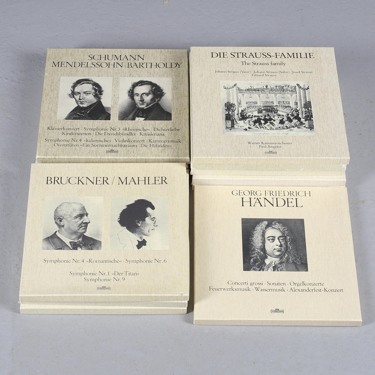 LP-BOXAR, 12 st, klassisk musik, Intercord.