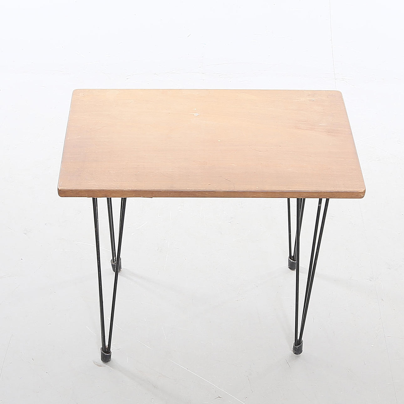 BORD, teak, mindre, metallben, 1900-tal.