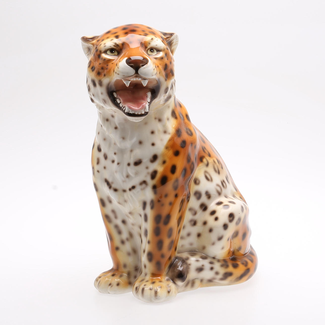 GOLVFIGURIN, leopard, 1900-tal.