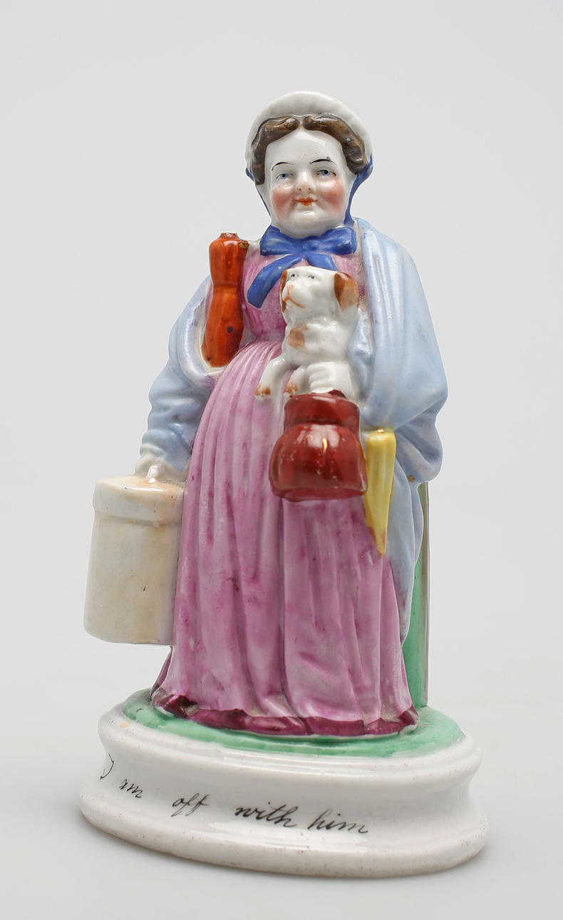 HÅLLARE FÖR TÄNDSTICKOR, porslin, troligen England, 1800/1900-tal.