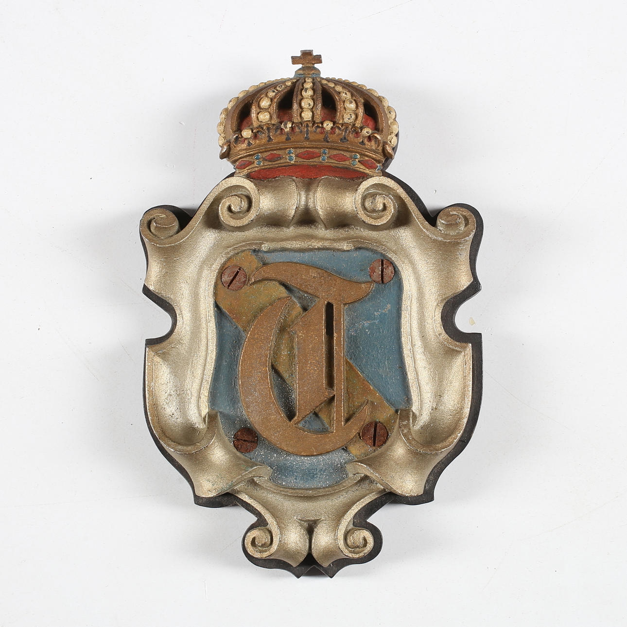 WAPPEN, Holz/Metall, 20. Jahrhundert.