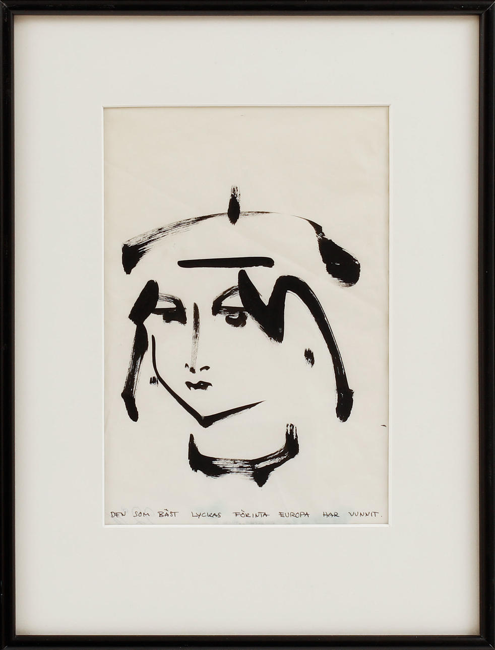 HENRIK TIKKANEN, portrait, ink.