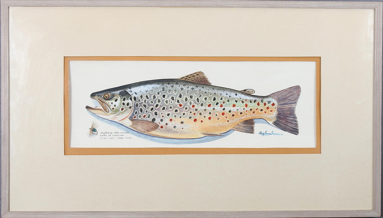 ROLF SMEDMAN. Akvarell, signerad.