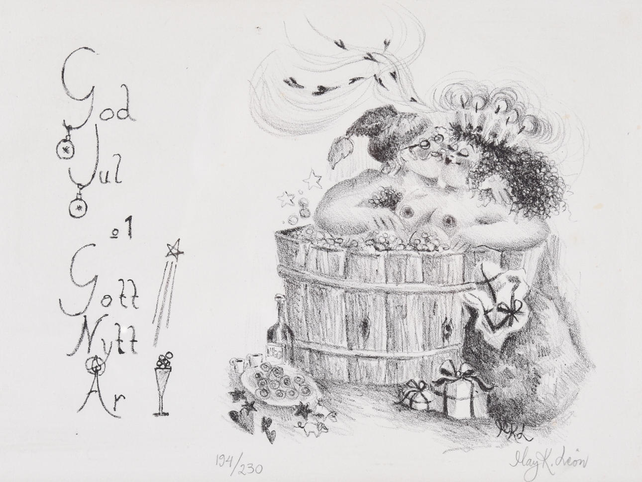 MAY K LEON. Litografi.